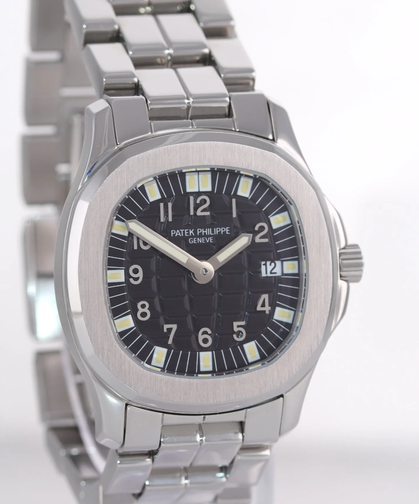 Patek Philippe Steel 4960a Aquanaut Black Steel Quartz Watch