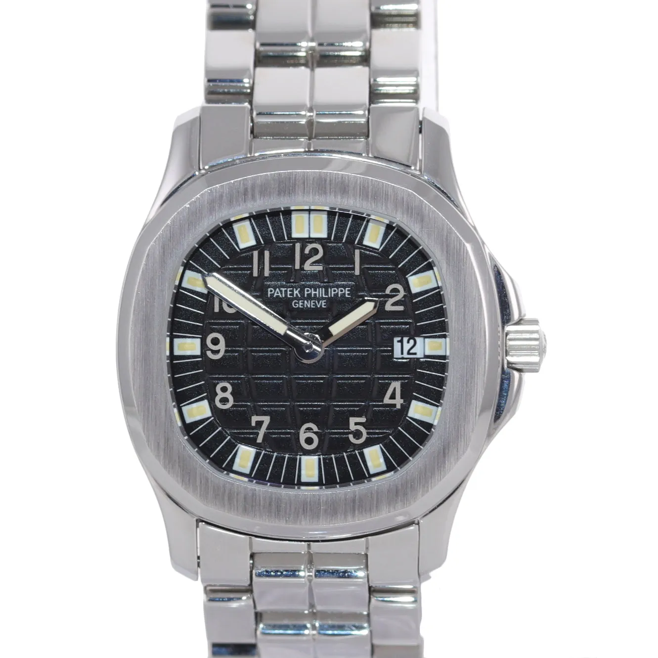 Patek Philippe Steel 4960a Aquanaut Black Steel Quartz Watch
