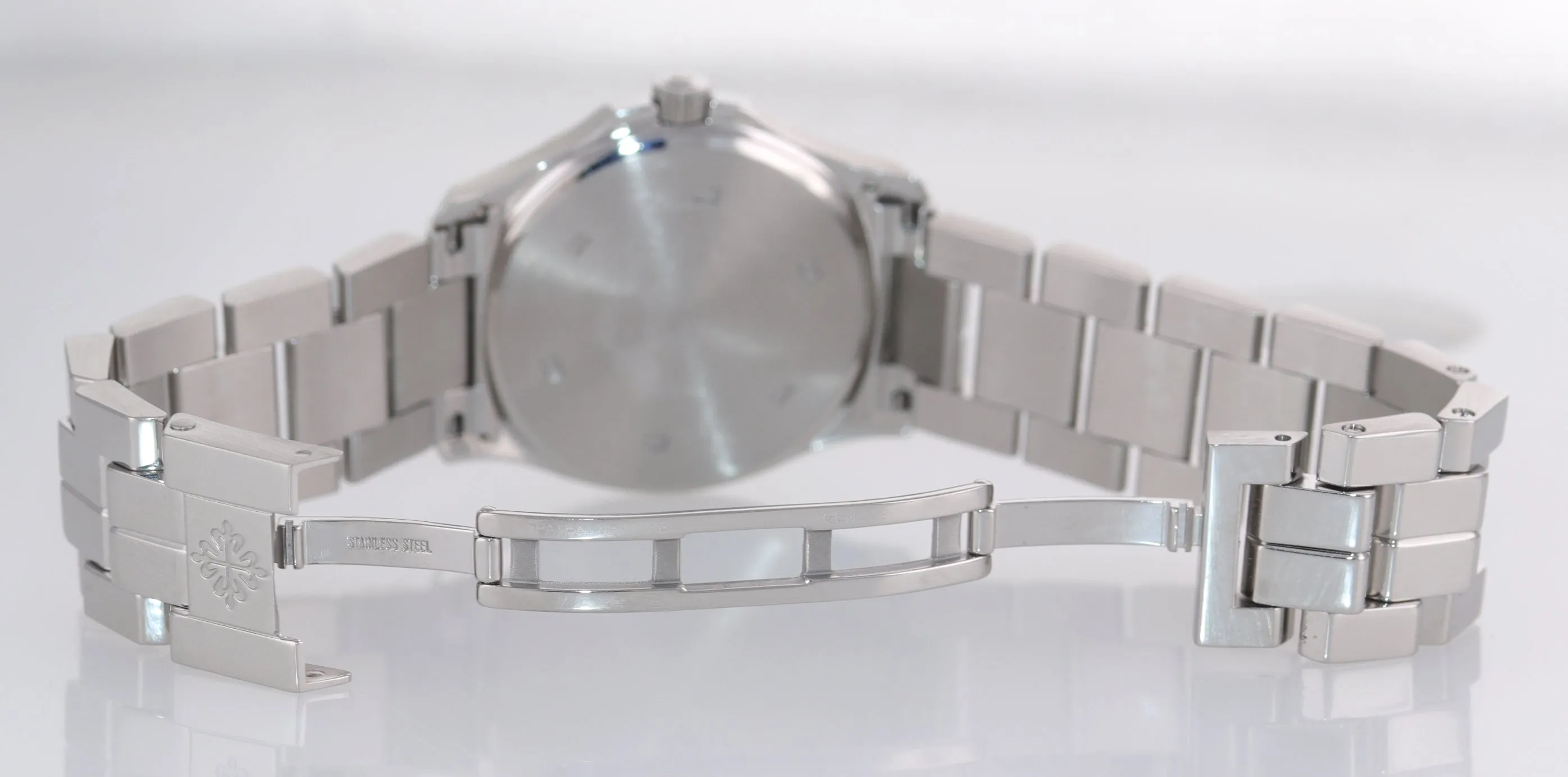 Patek Philippe Steel 4960a Aquanaut Black Steel Quartz Watch