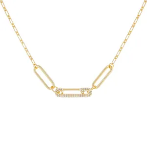 Pavé Pin Link Necklace