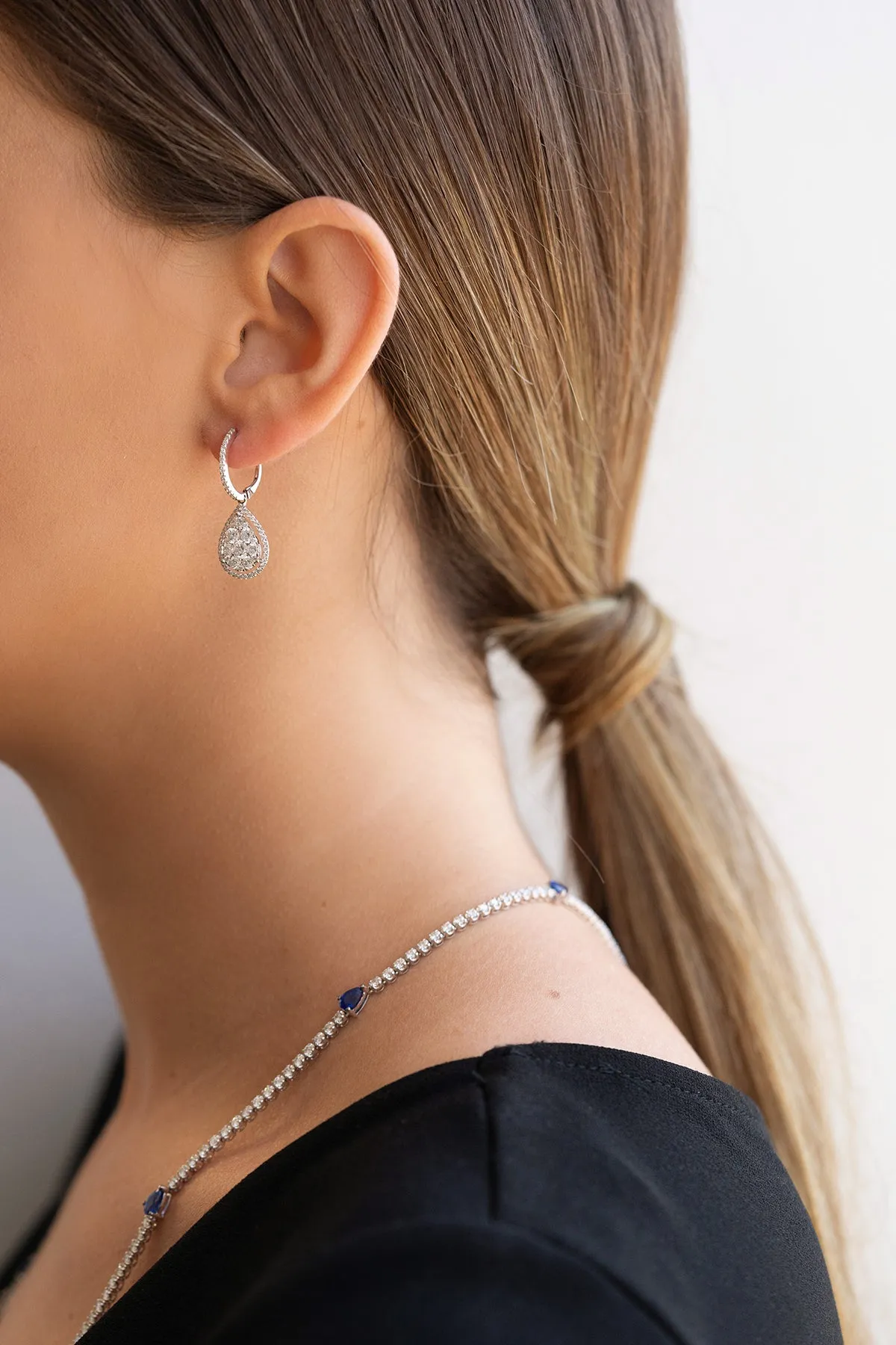 Pear Shape Diamond Earrings