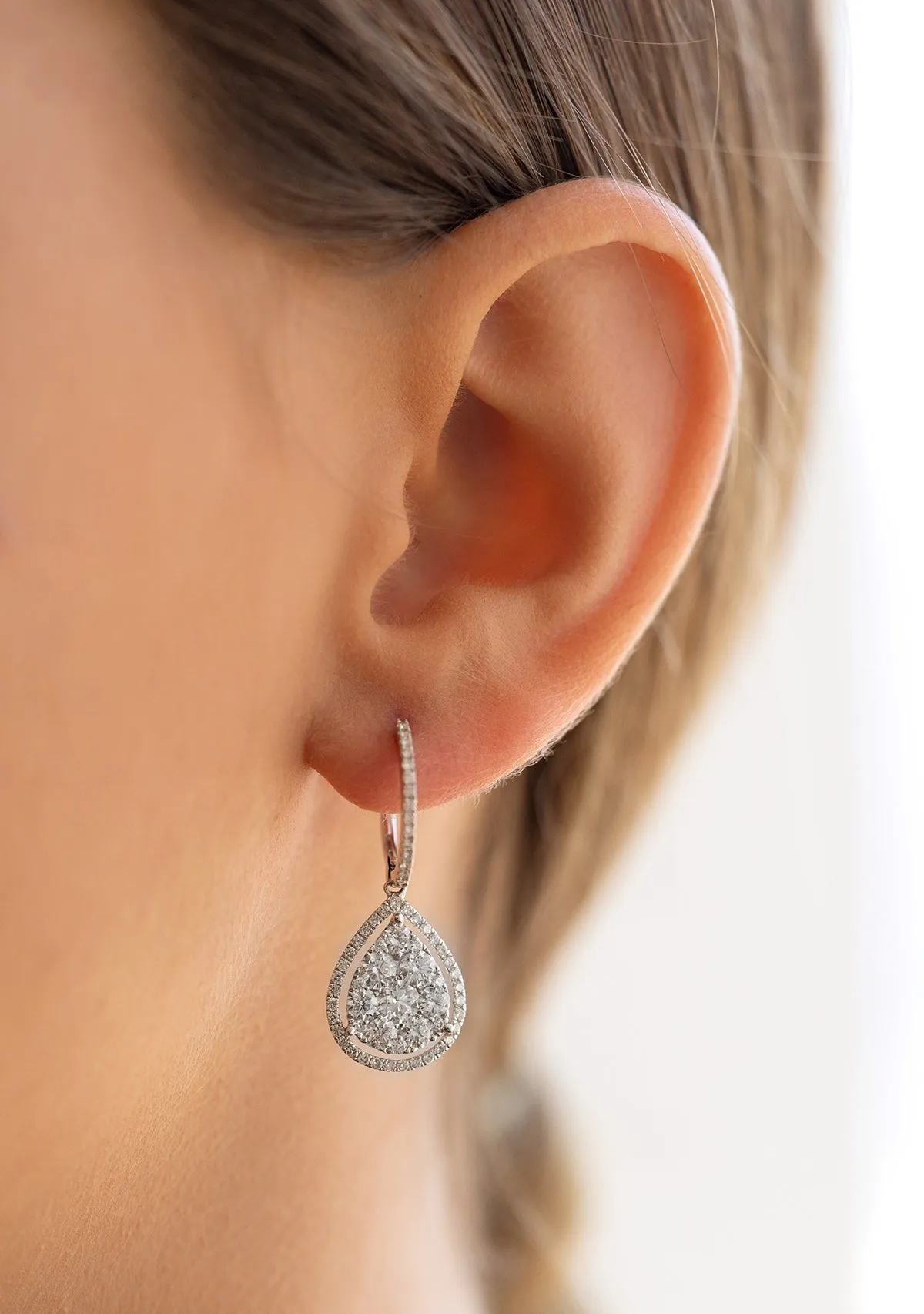 Pear Shape Diamond Earrings