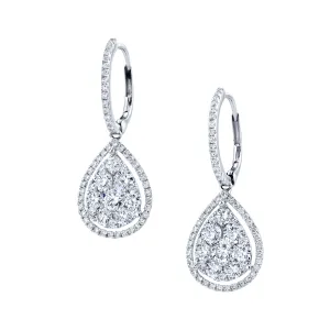 Pear Shape Diamond Earrings