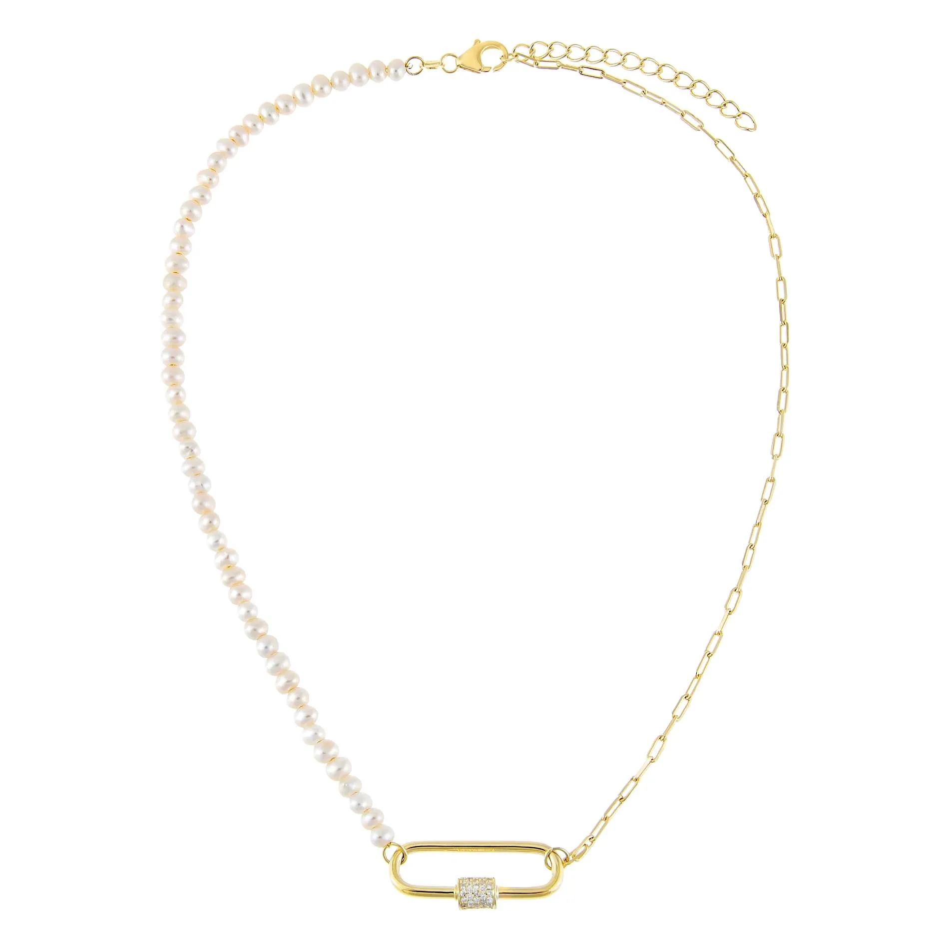 Pearl Link Toggle Necklace