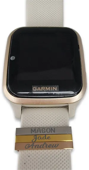 Personalized Rose Gold Plated SS Watch/Strap Slider 24mm