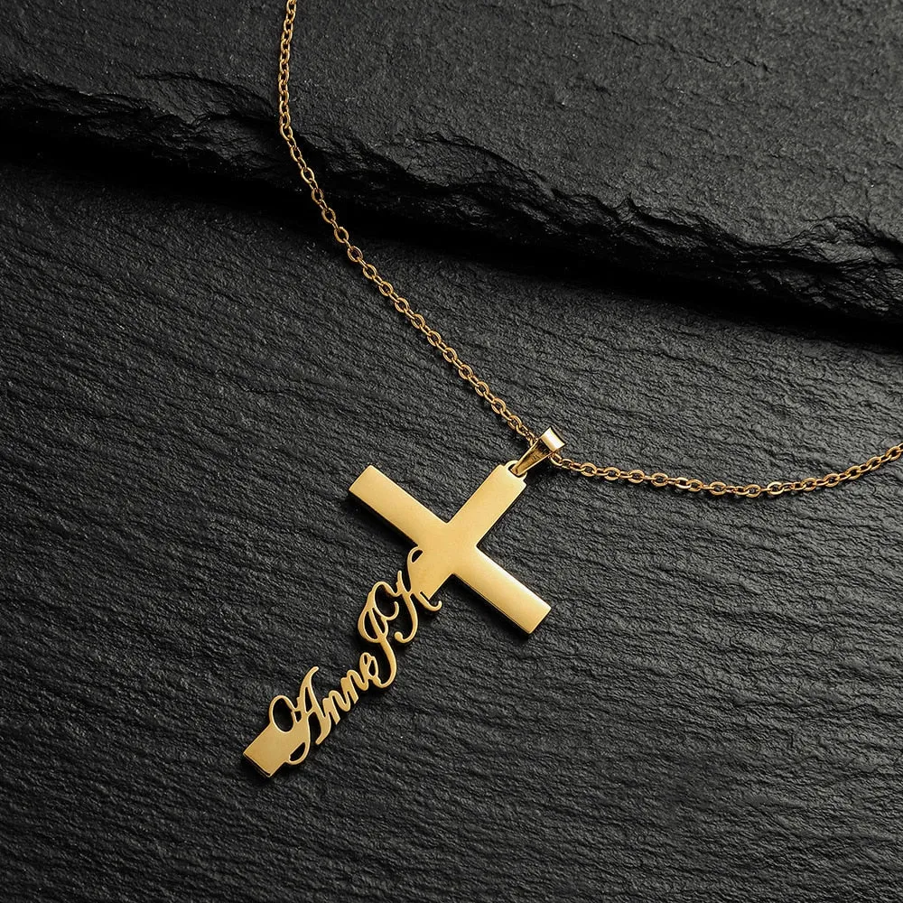 Personalized Two Names Necklace with a underlined heart For Women Men Gold Silver Chain Lovers