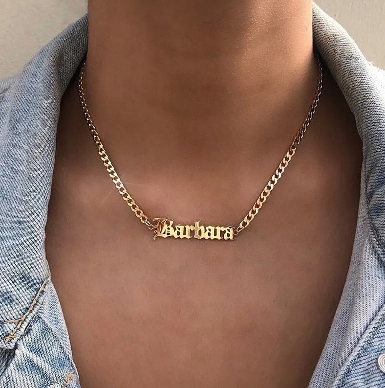 Personalized Two Names Necklace with a underlined heart For Women Men Gold Silver Chain Lovers