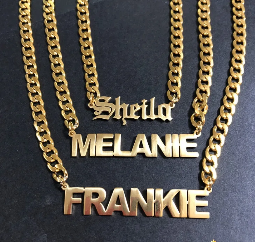 Personalized Two Names Necklace with a underlined heart For Women Men Gold Silver Chain Lovers