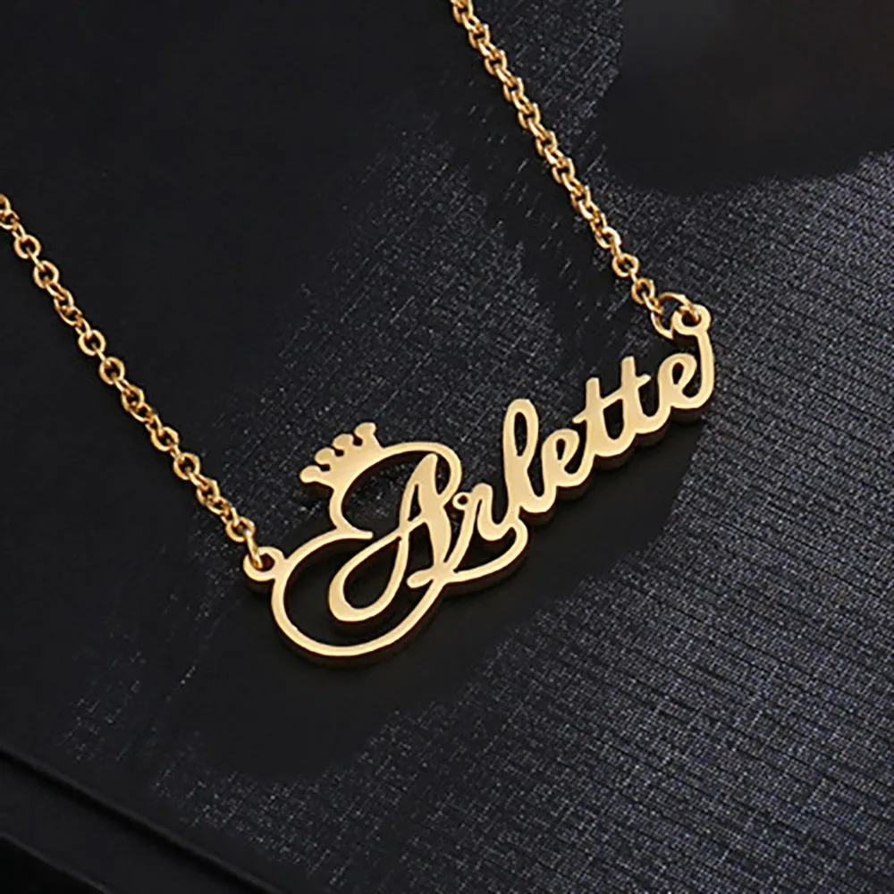 Personalized Two Names Necklace with a underlined heart For Women Men Gold Silver Chain Lovers