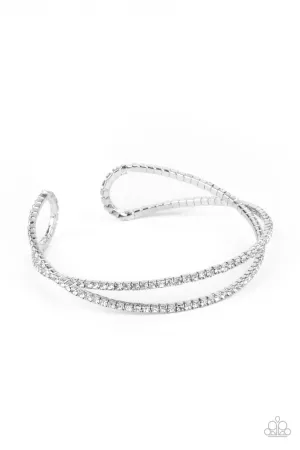 Plus One Status White Paparazzi Bracelet