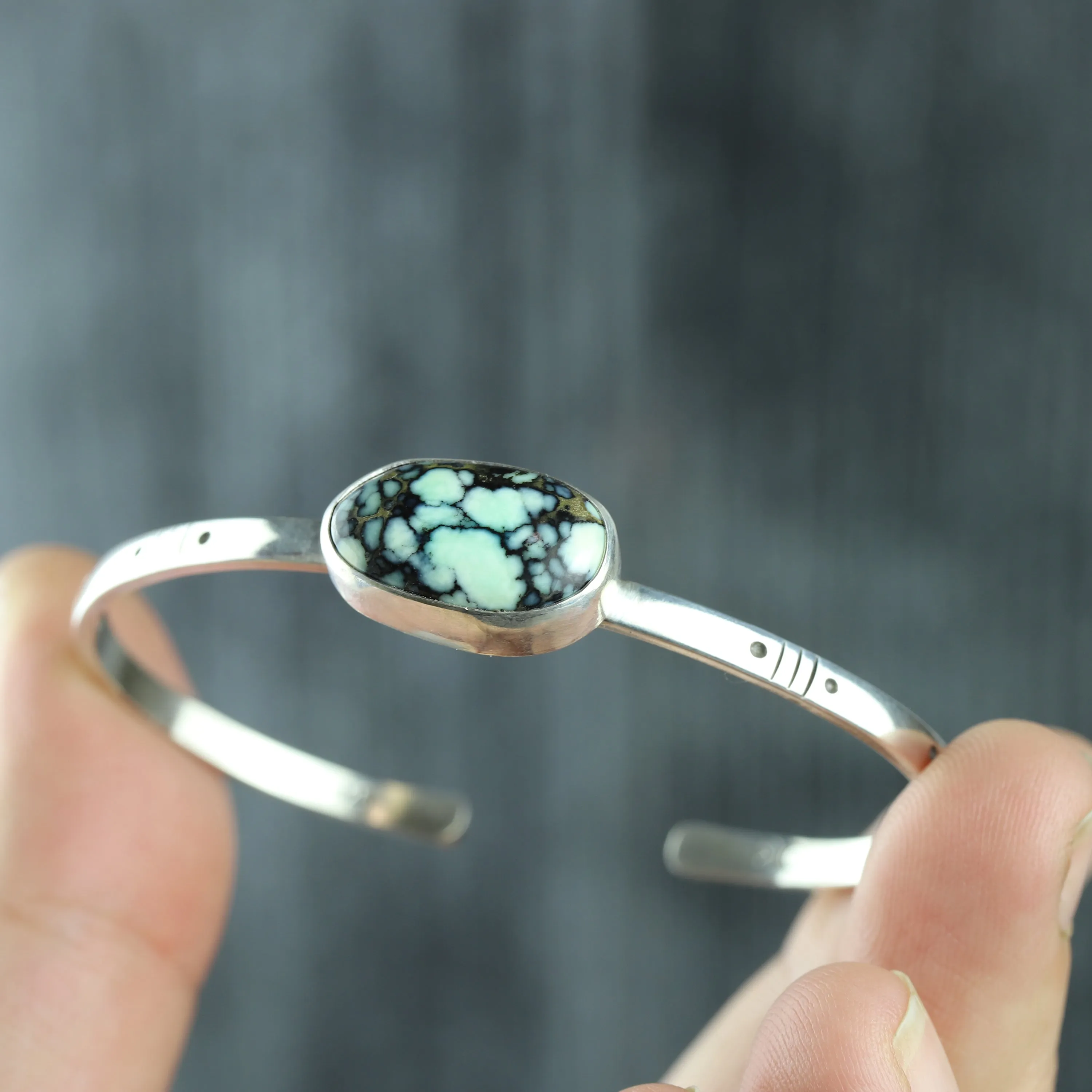 Poseidon Variscite Stacking Cuff No.40