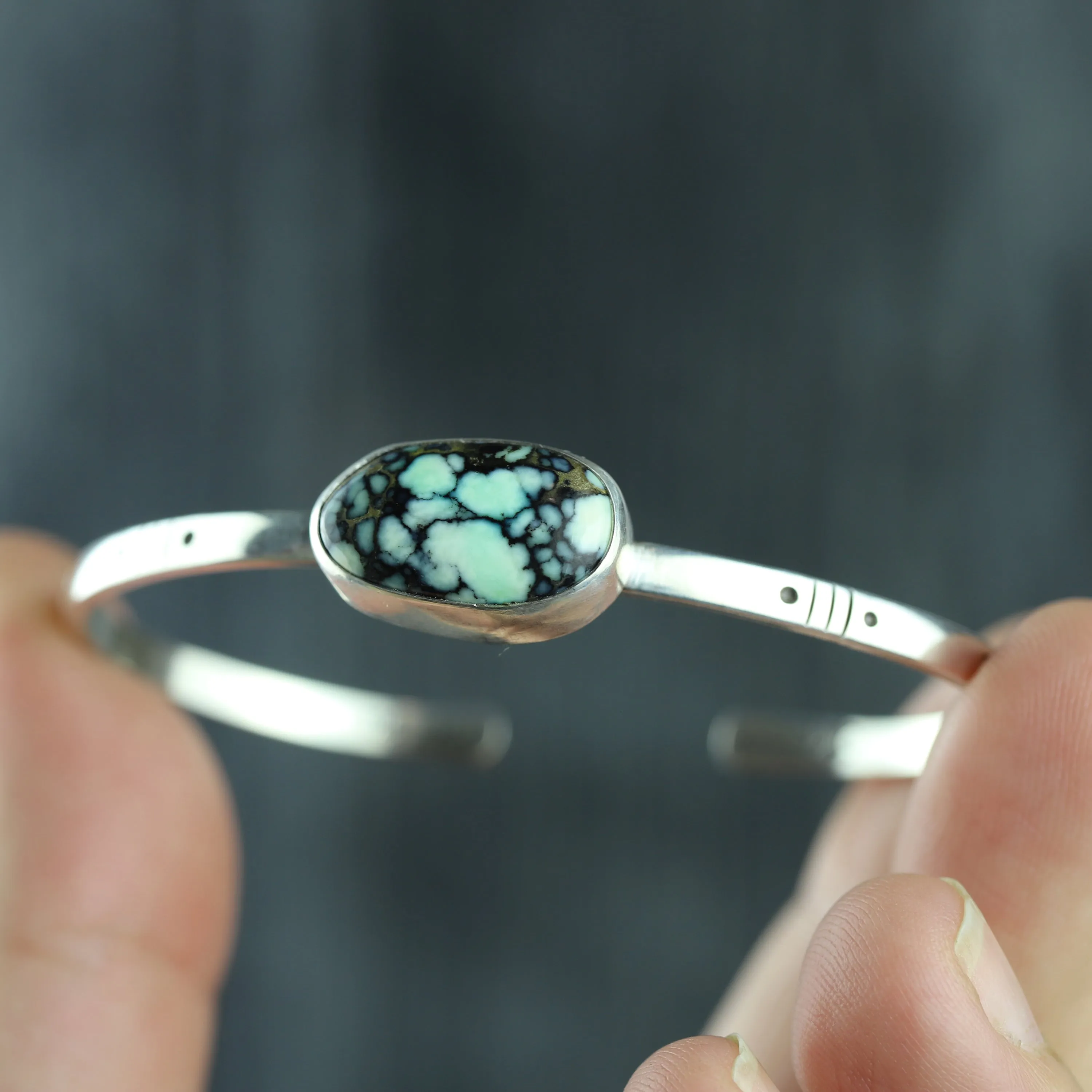 Poseidon Variscite Stacking Cuff No.40