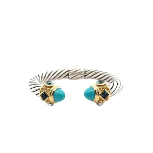 Pre-Owned David Yurman Turquoise Renaissance Classic Cable Cuff