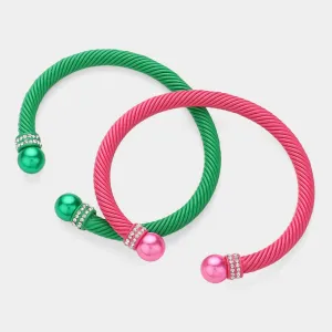 Pretty Girl Cable Cuff Bracelets