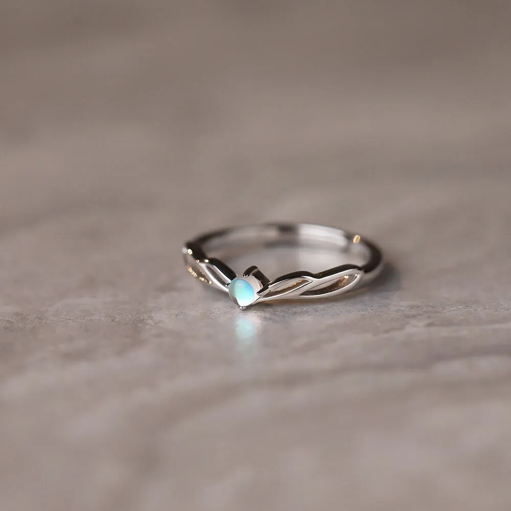 Princess & Knight Moonstone Matching Rings