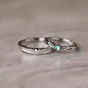Princess & Knight Moonstone Matching Rings