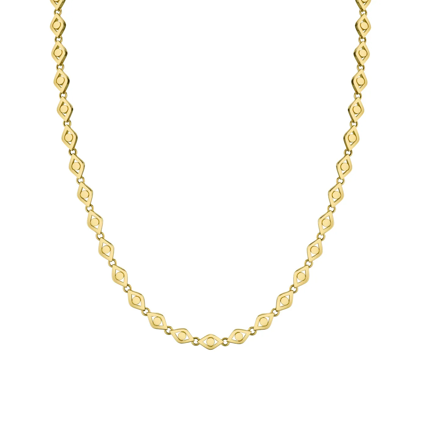 Pure Gold Medium Eye Link Necklace