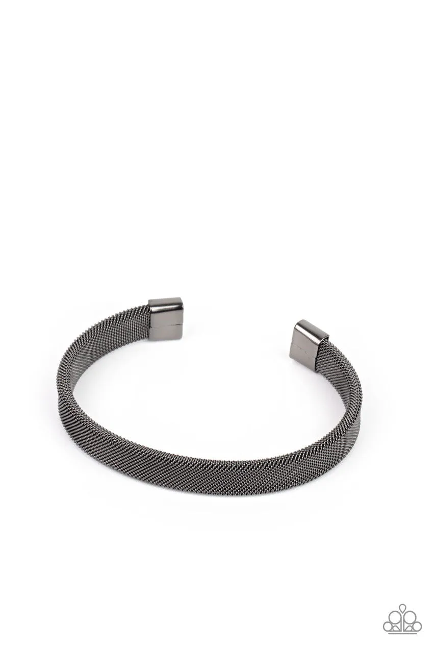 Quit MESHING Around Black Paparazzi Men's Bracelet