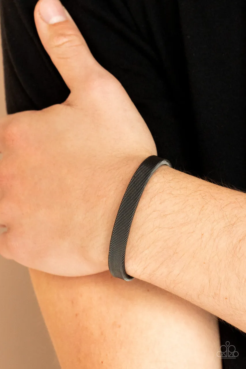 Quit MESHING Around Black Paparazzi Men's Bracelet