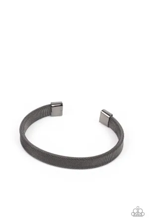 Quit MESHING Around Black Paparazzi Men's Bracelet