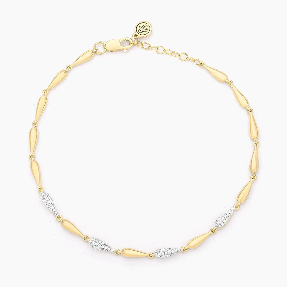 Raindrops Falling Chain Bracelet