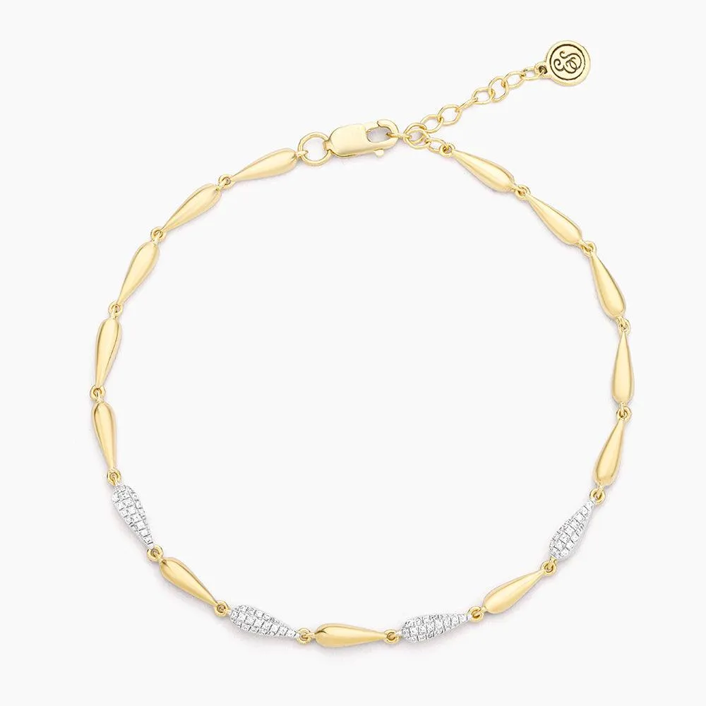 Raindrops Falling Chain Bracelet