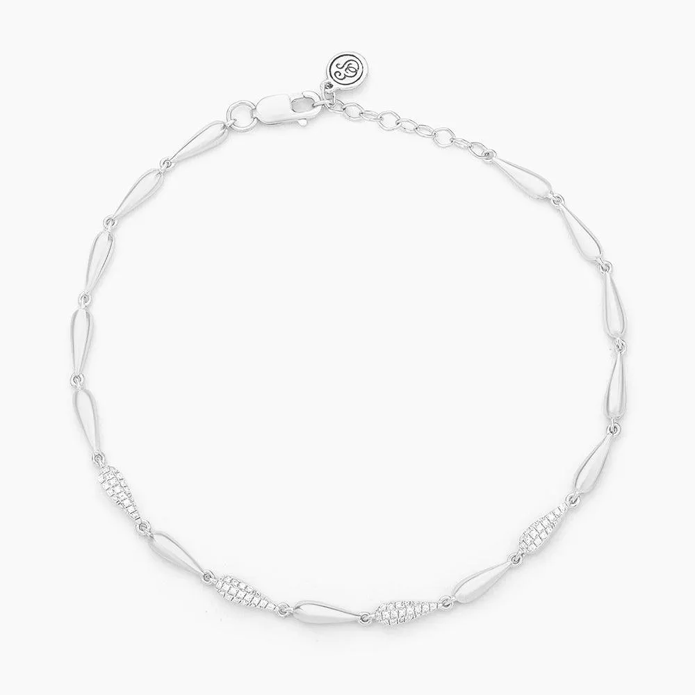 Raindrops Falling Chain Bracelet