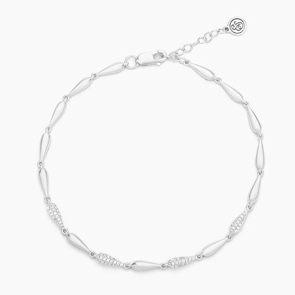 Raindrops Falling Chain Bracelet