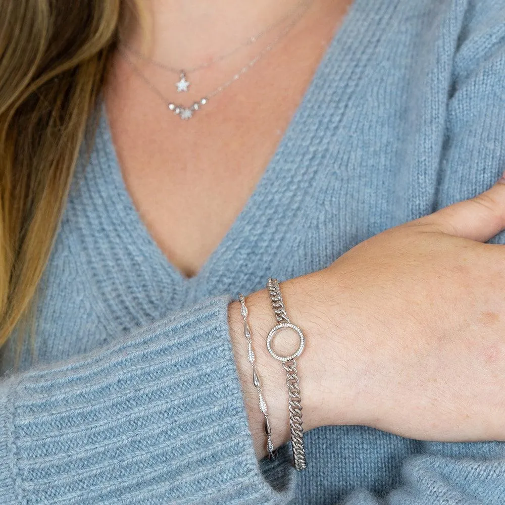 Raindrops Falling Chain Bracelet