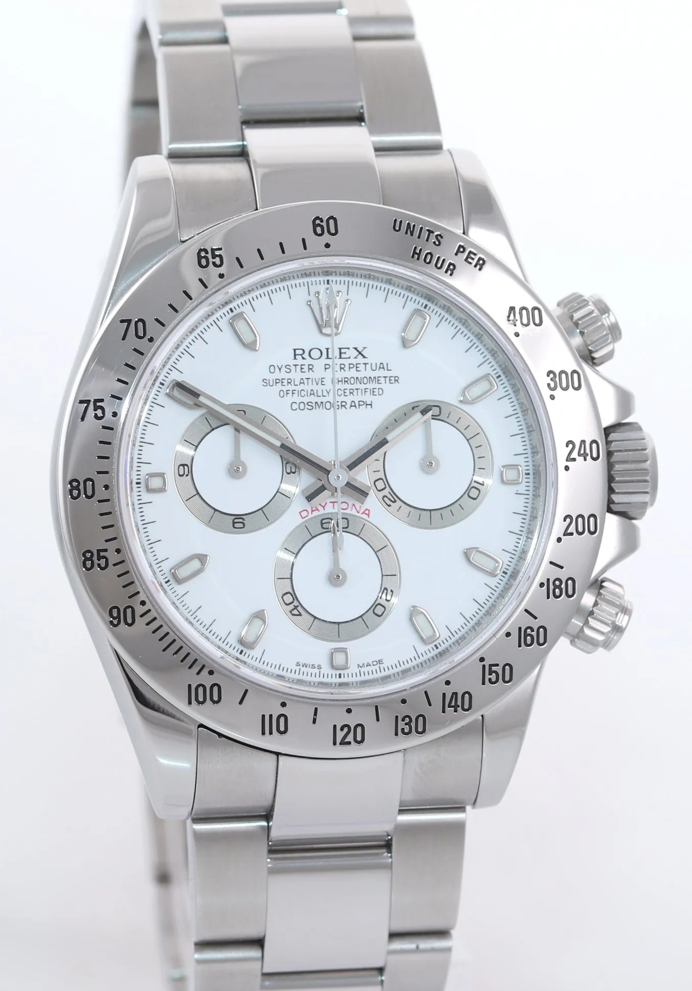 RARE Rolex Daytona 116520 White APH Steel Chronograph Watch Box