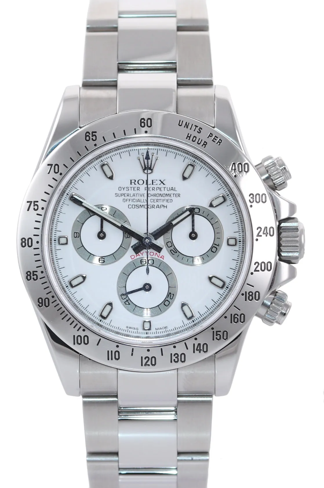 RARE Rolex Daytona 116520 White APH Steel Chronograph Watch Box