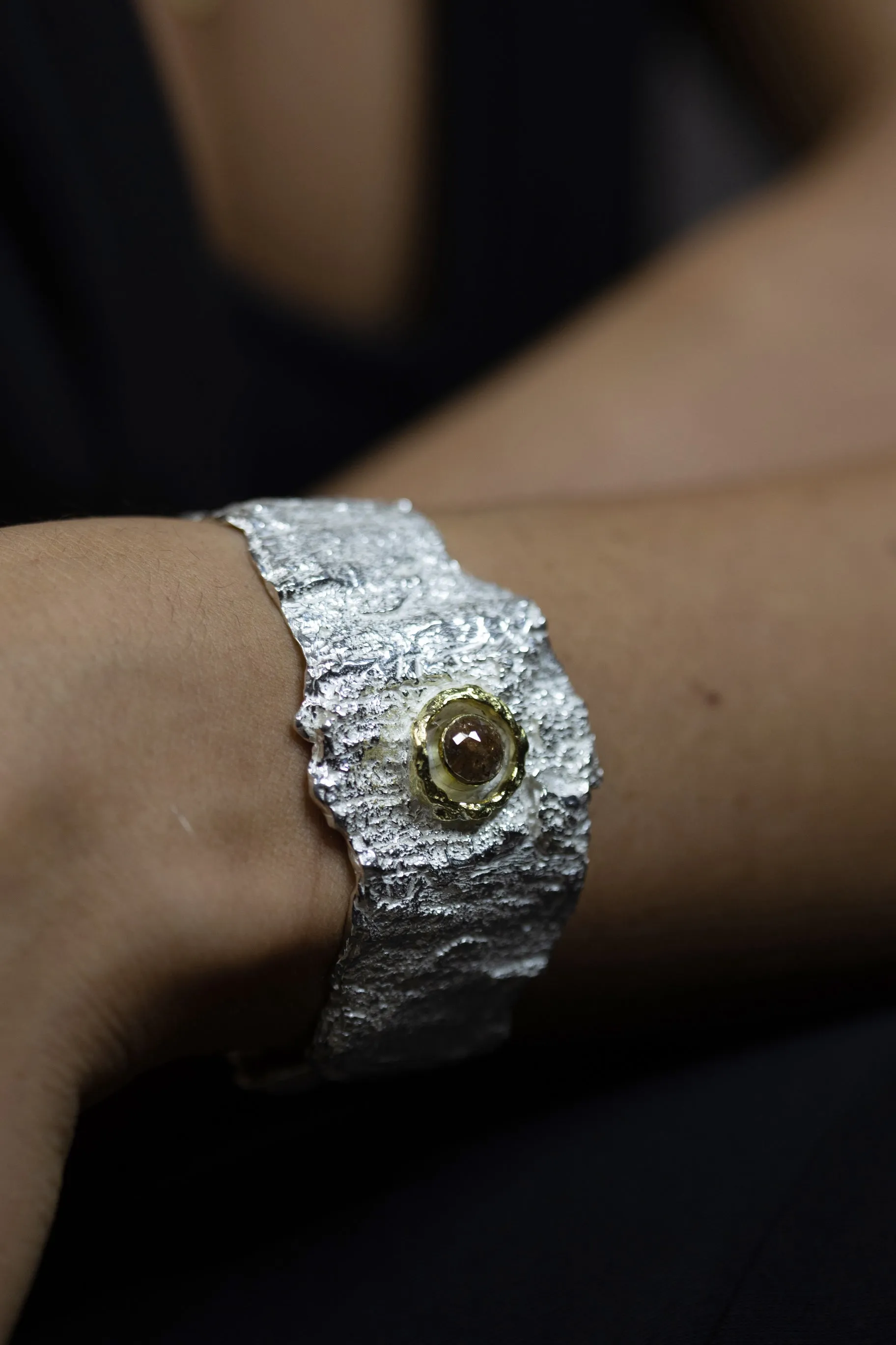 Raw You Sterling Silver & 18K Gold Bracelet