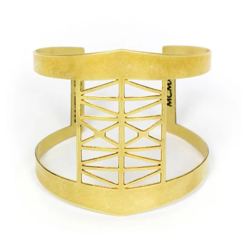 Recast Steel Bridge Cuff Bracelet
