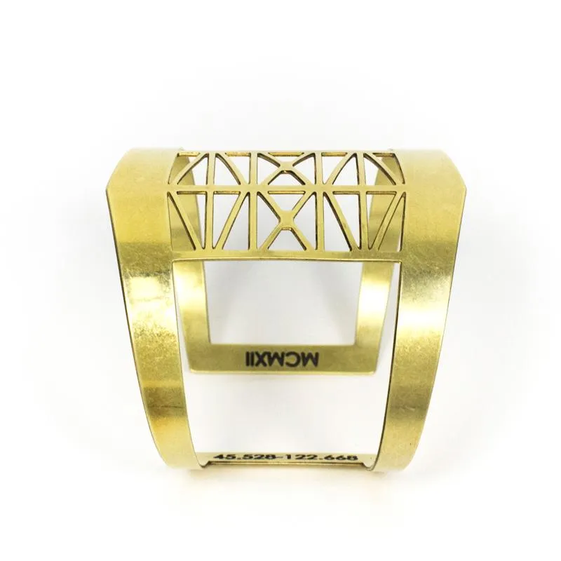 Recast Steel Bridge Cuff Bracelet