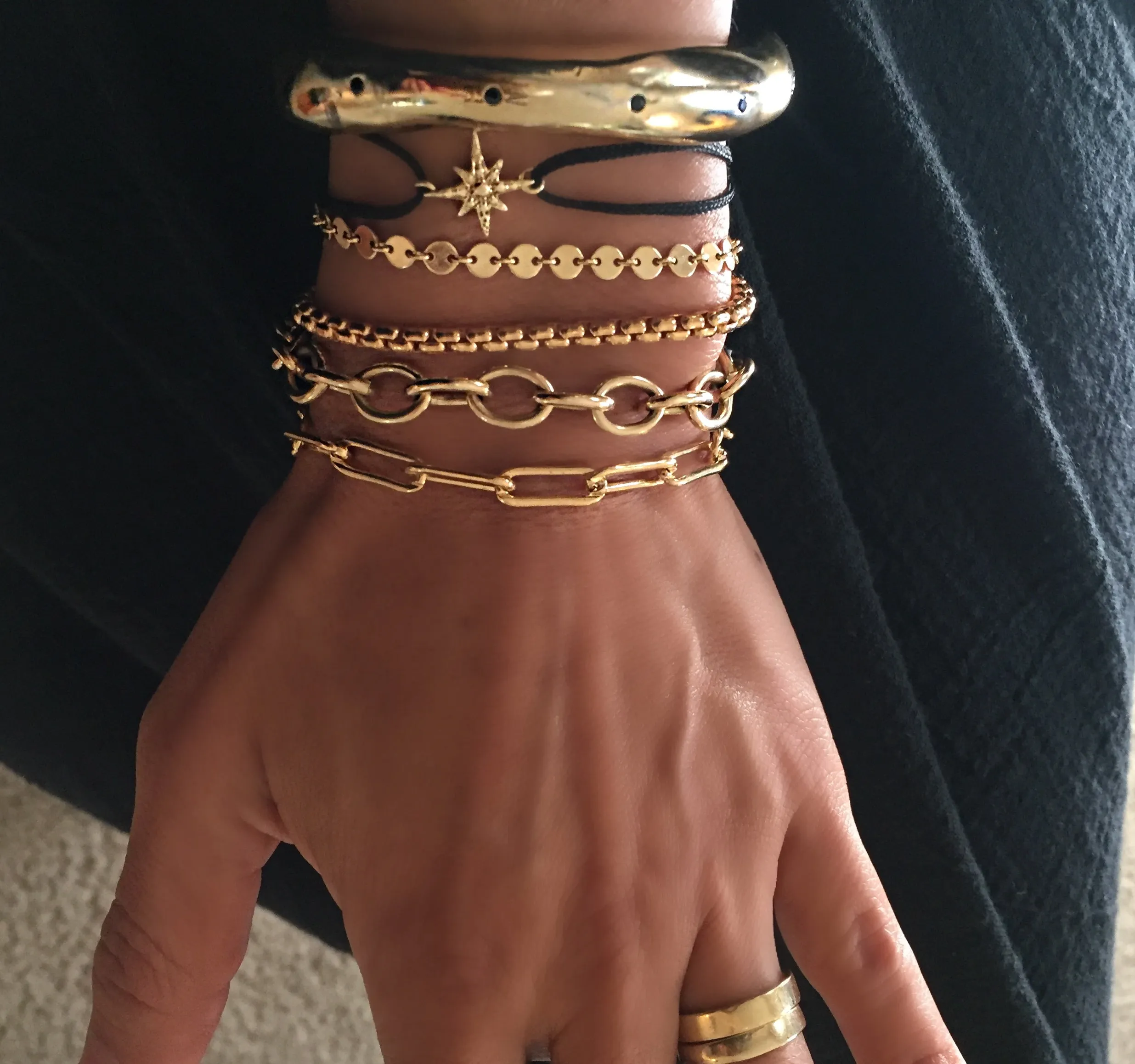 Rectangle Link Chain Bracelet - 14K Gold Filled