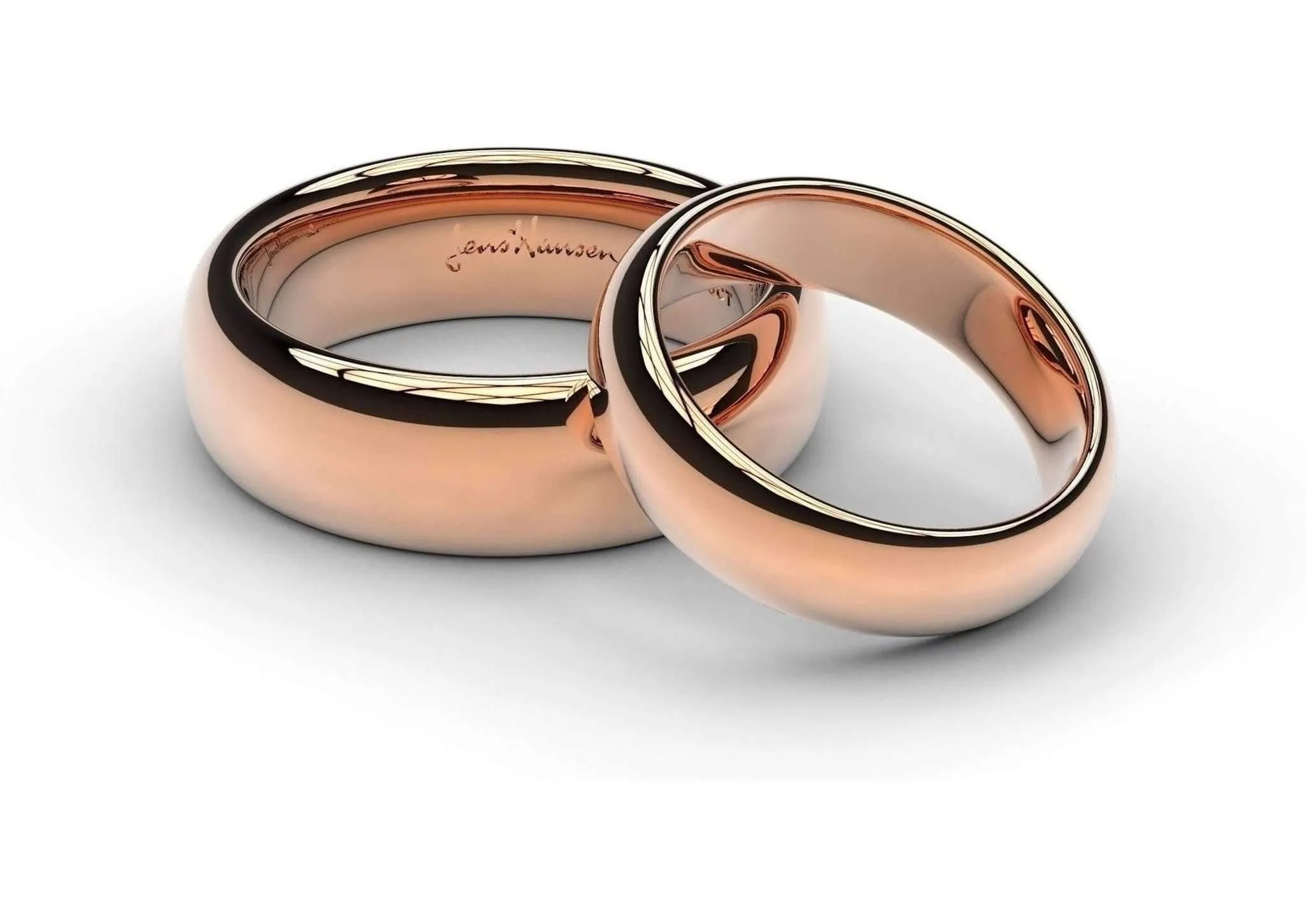 Red Gold Movie Rings Set