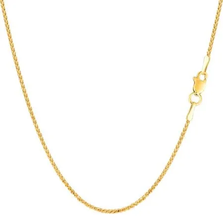 Rich 14K Yellow Gold 20" Wheat Link Chain