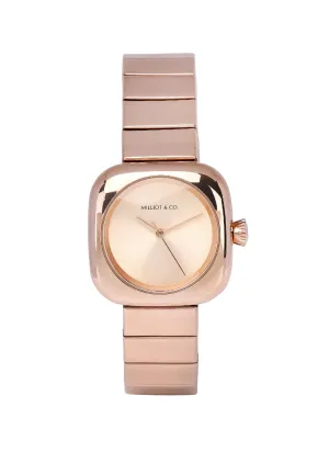 Riley Rose Gold Stainless Steel Analog Watch (Salmon)