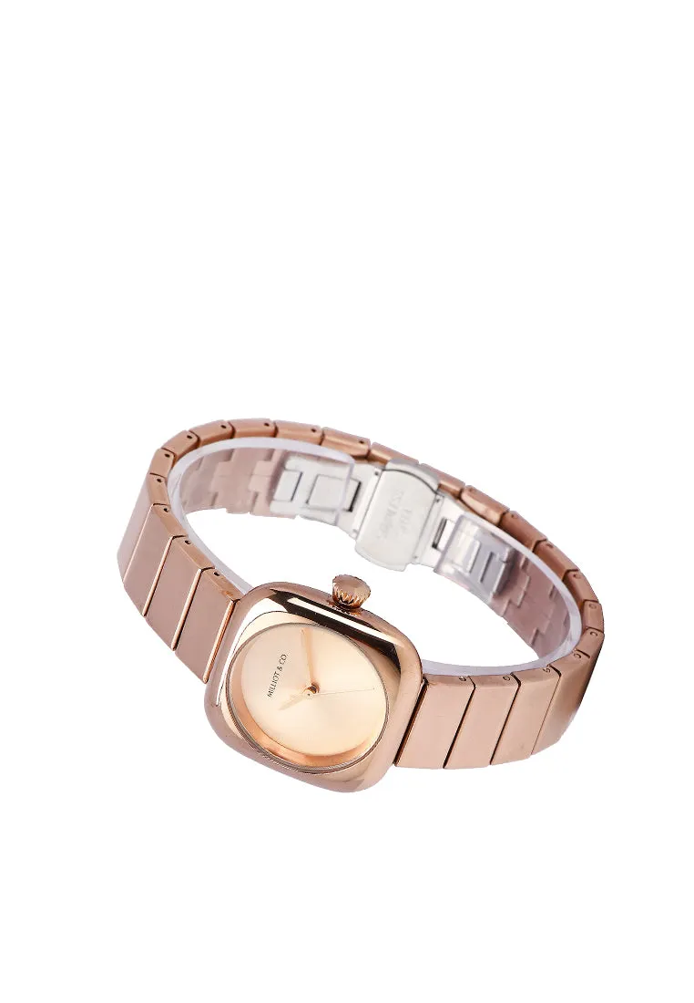 Riley Rose Gold Stainless Steel Analog Watch (Salmon)