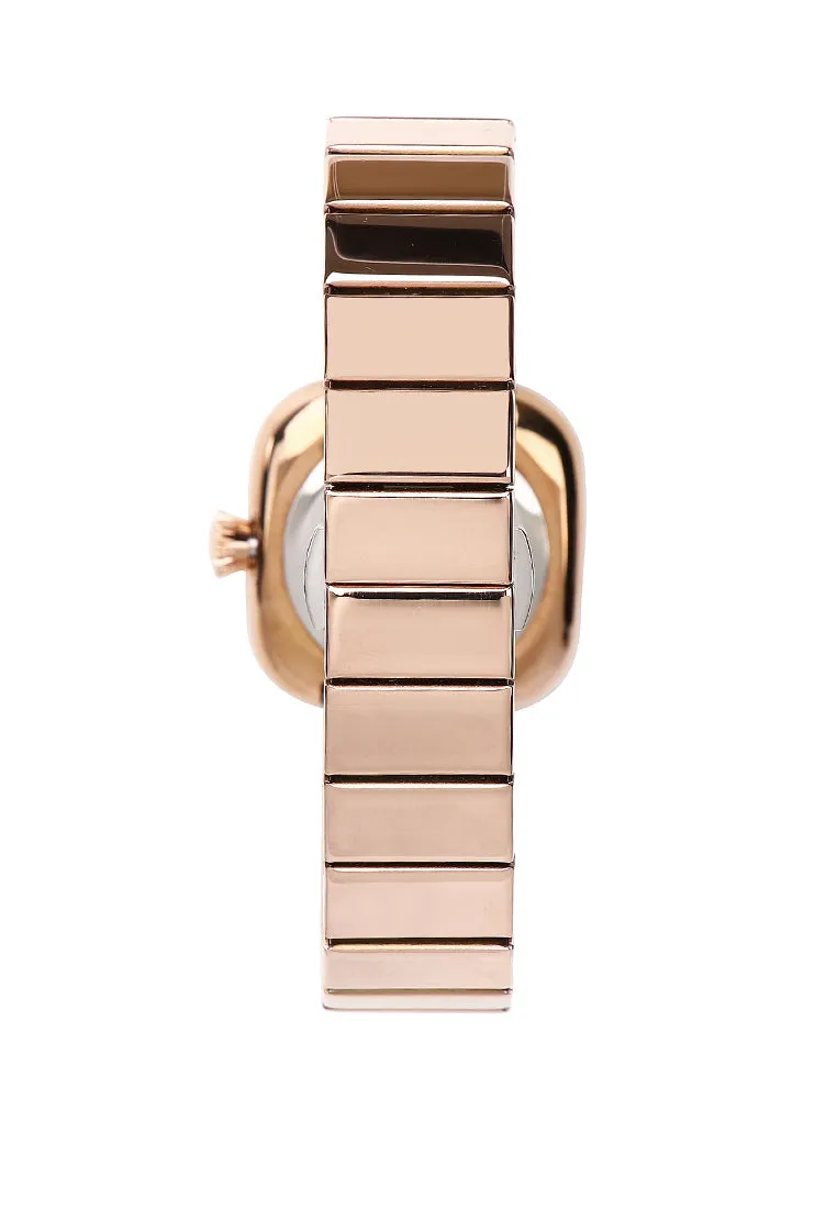 Riley Rose Gold Stainless Steel Analog Watch (Salmon)