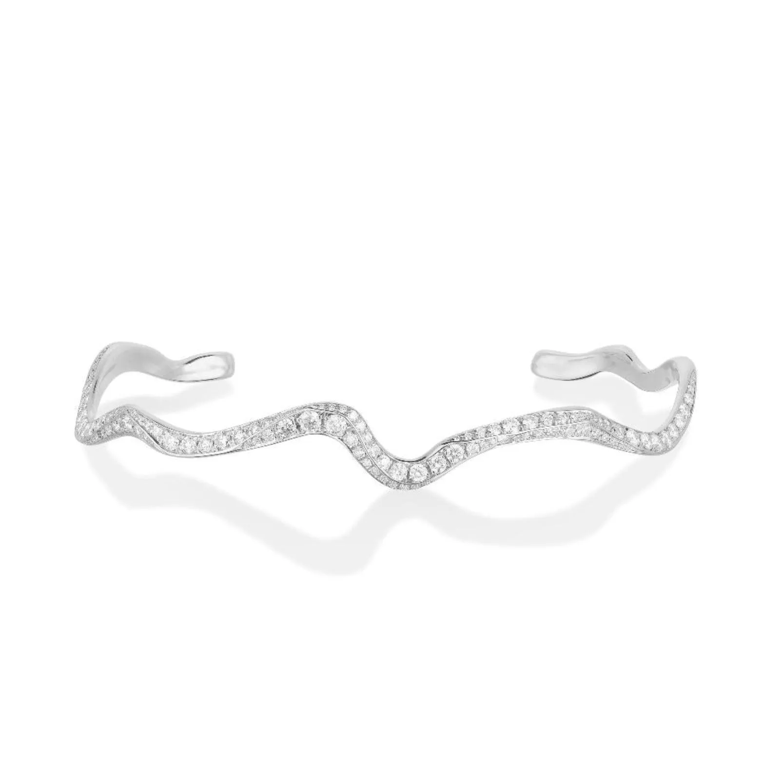 Ripple Cuff Bracelet - Full Pavé