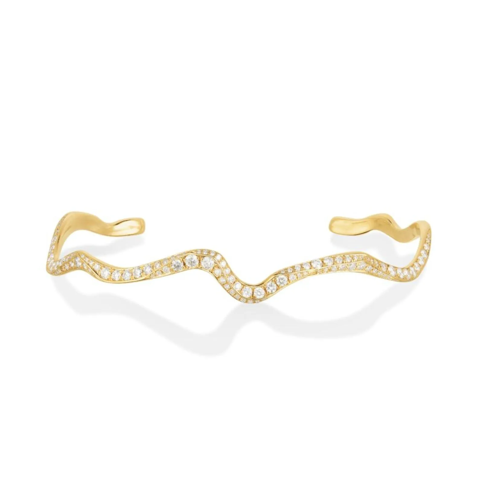 Ripple Cuff Bracelet - Full Pavé