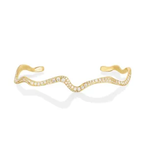 Ripple Cuff Bracelet - Full Pavé