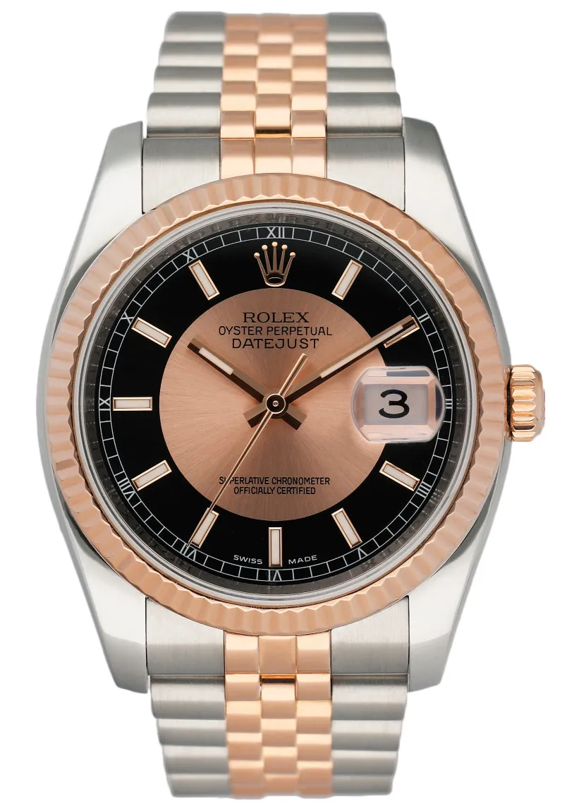 Rolex Datejust 116231 Tuxedo Dial Mens Watch