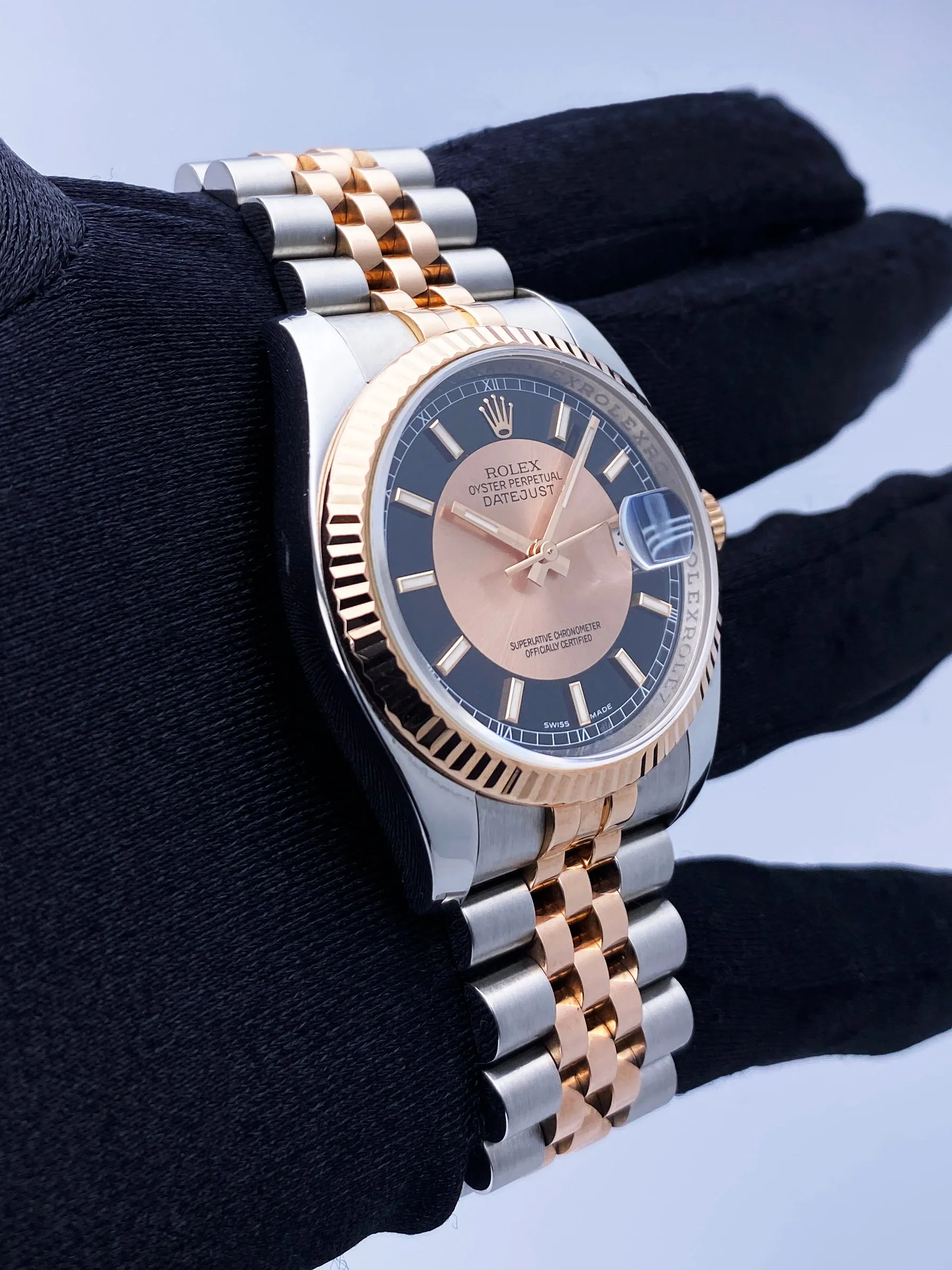 Rolex Datejust 116231 Tuxedo Dial Mens Watch