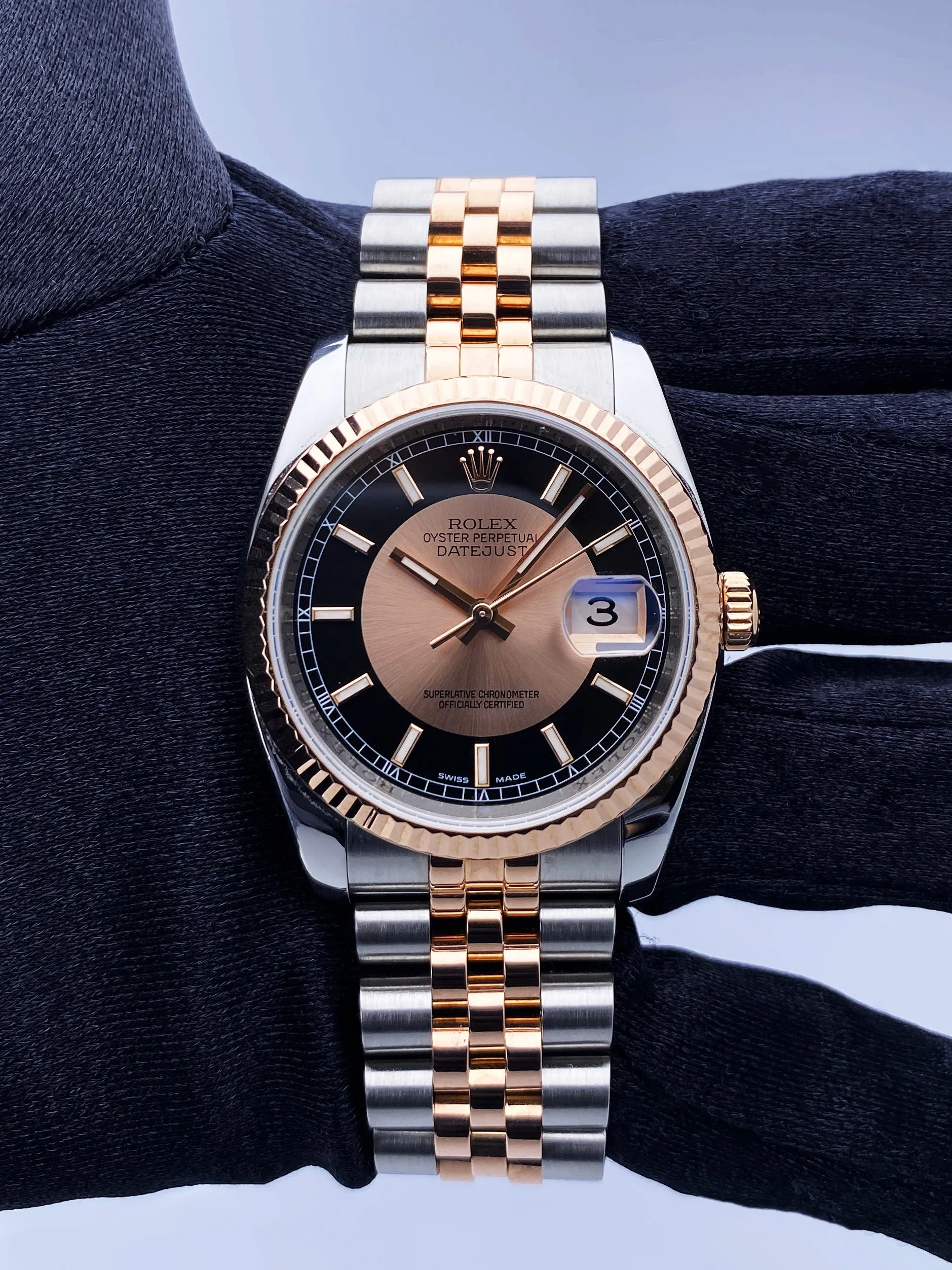 Rolex Datejust 116231 Tuxedo Dial Mens Watch