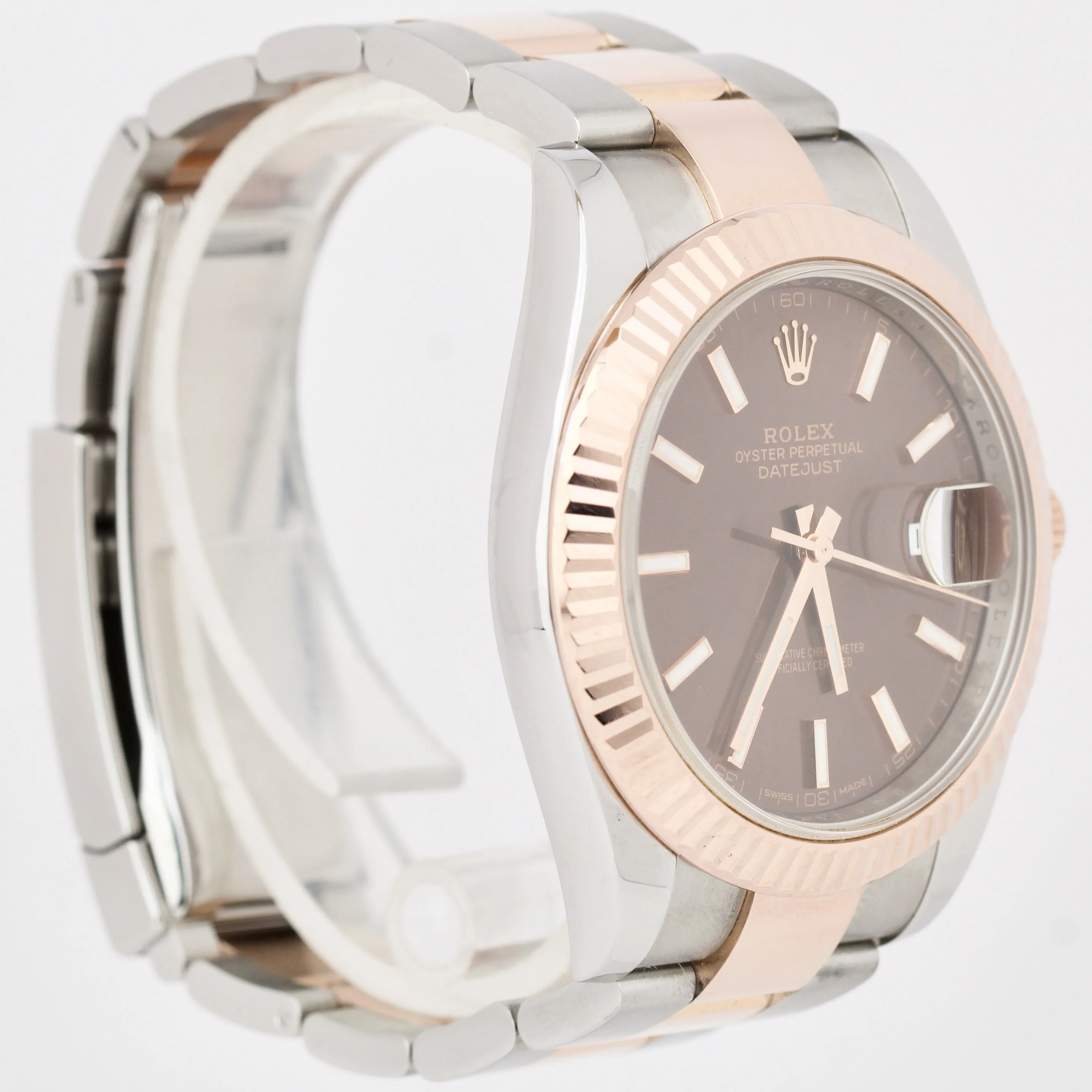 Rolex DateJust 41 Chocolate Two-Tone 18K EVEROSE Gold Oyster 126331 41mm Watch