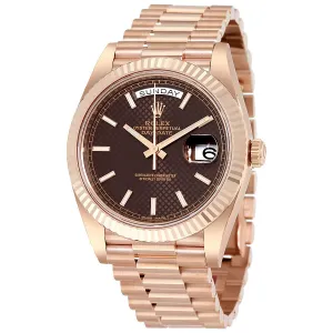 Rolex Day-Date 40 Chocolate Dial 18K Everose Gold President Automatic Men's Watch 228235CHSP