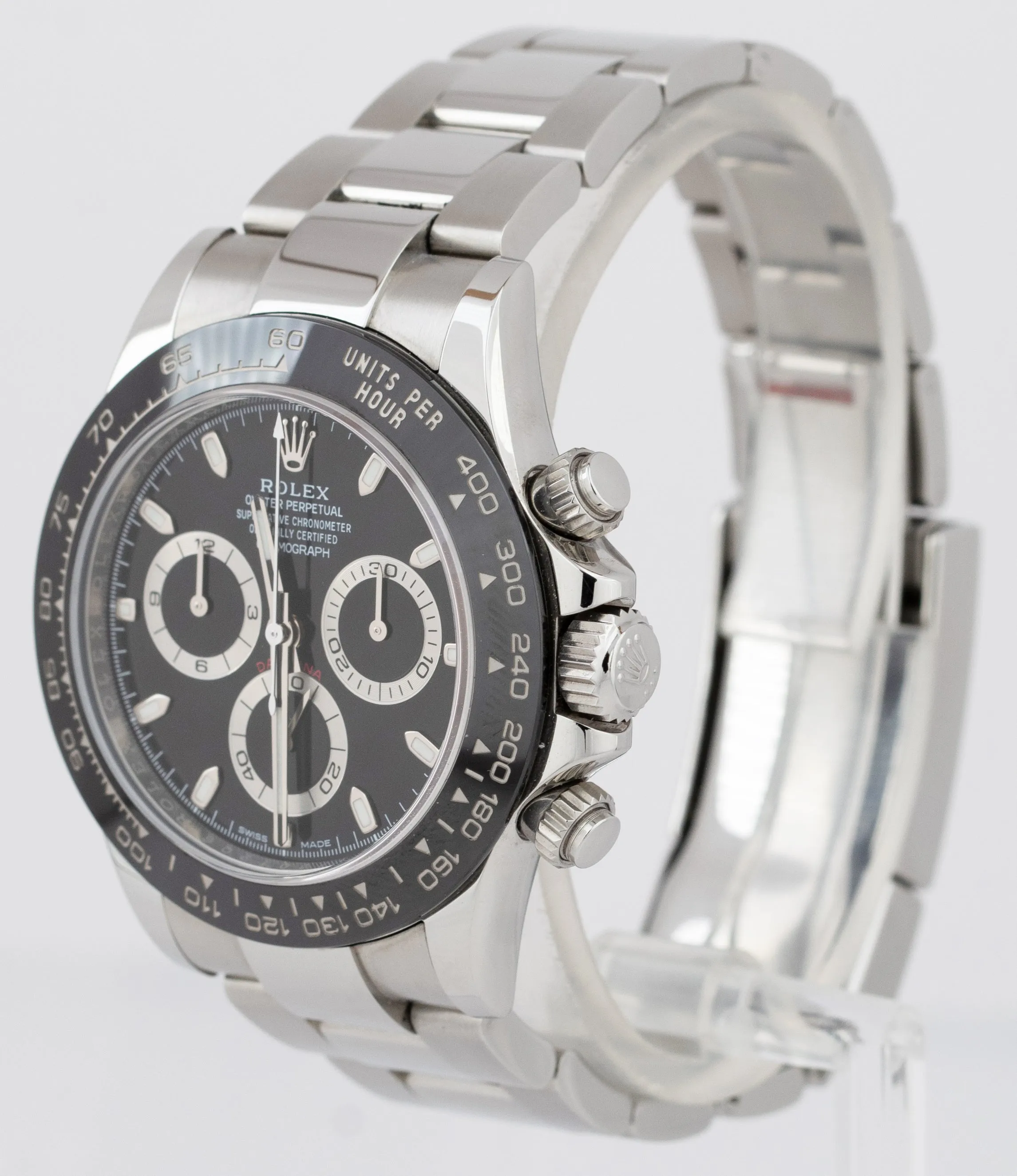 Rolex Daytona Cosmograph Black Stainless Steel Chronograph Watch 116500 LN BOX