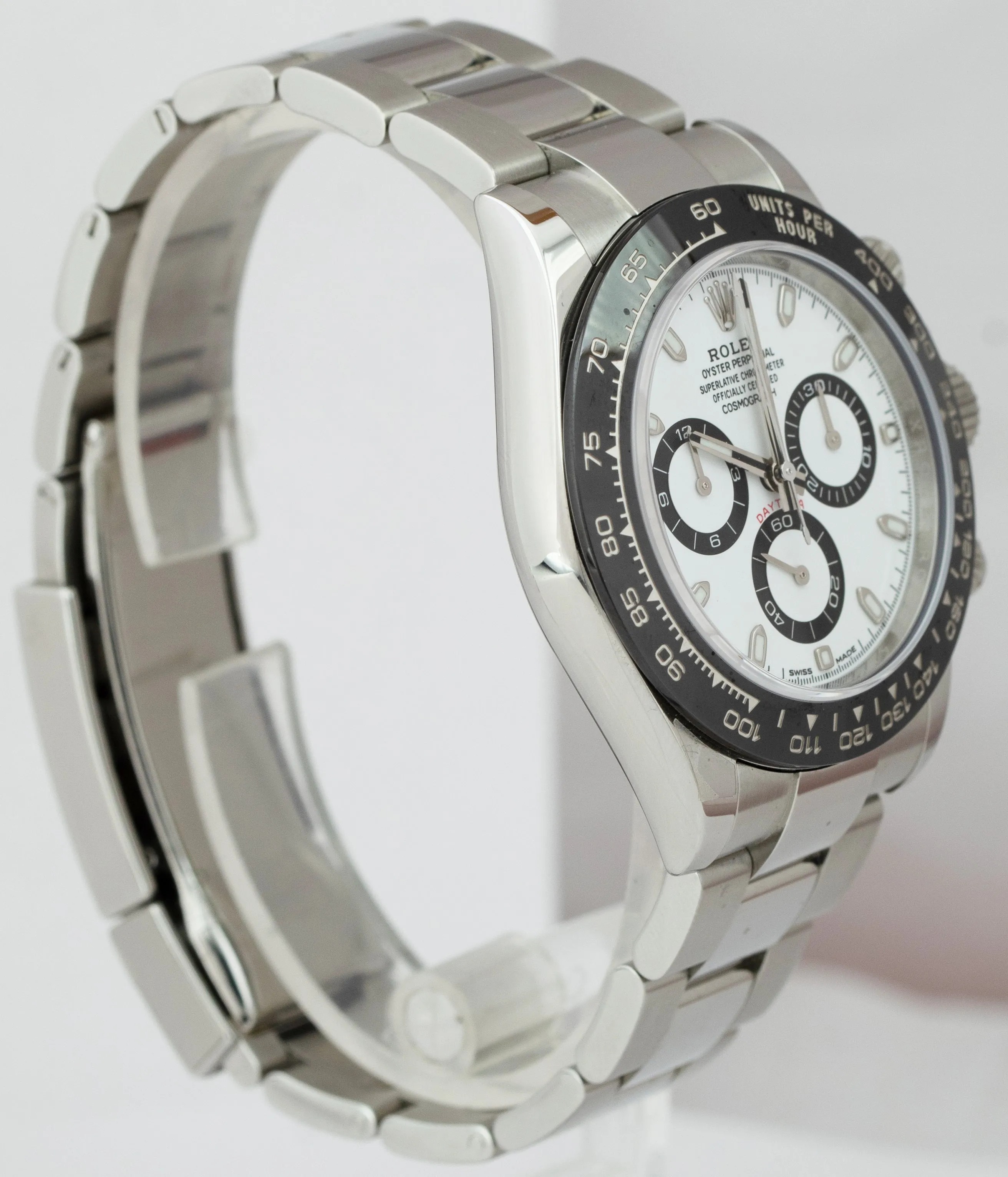 Rolex Daytona Cosmograph PANDA Ceramic White Stainless 40mm Watch 116500 LN